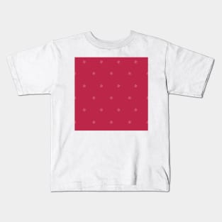 Simple flowers blender pattern in viva magenta Kids T-Shirt